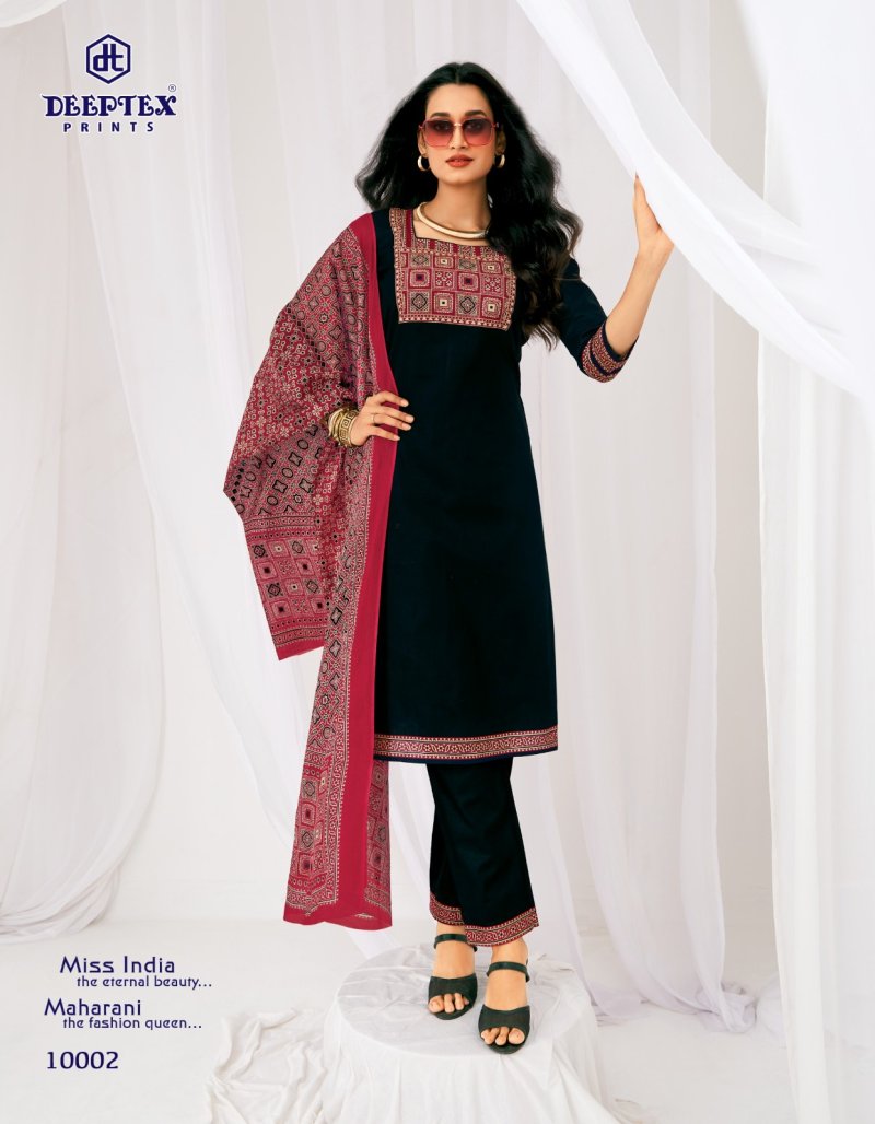 Miss India Vol 100 By Deeptex Pure Cotton Printed Dress Material